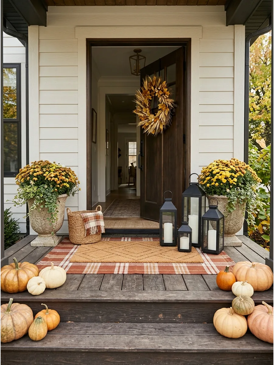 51. Lantern-Lit Fall Entrance