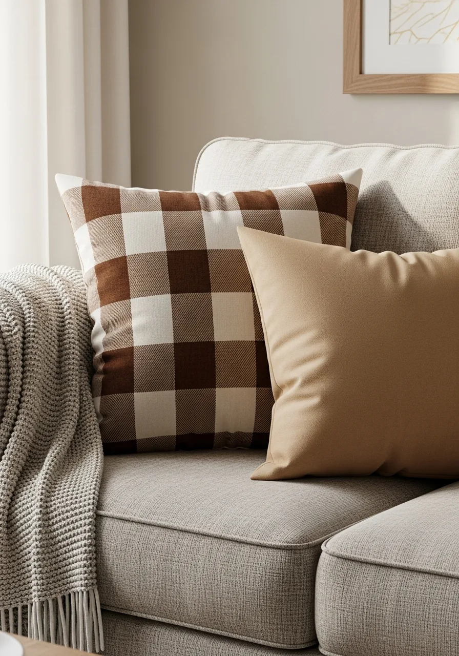 10. Style Traditional Plaid Pillows