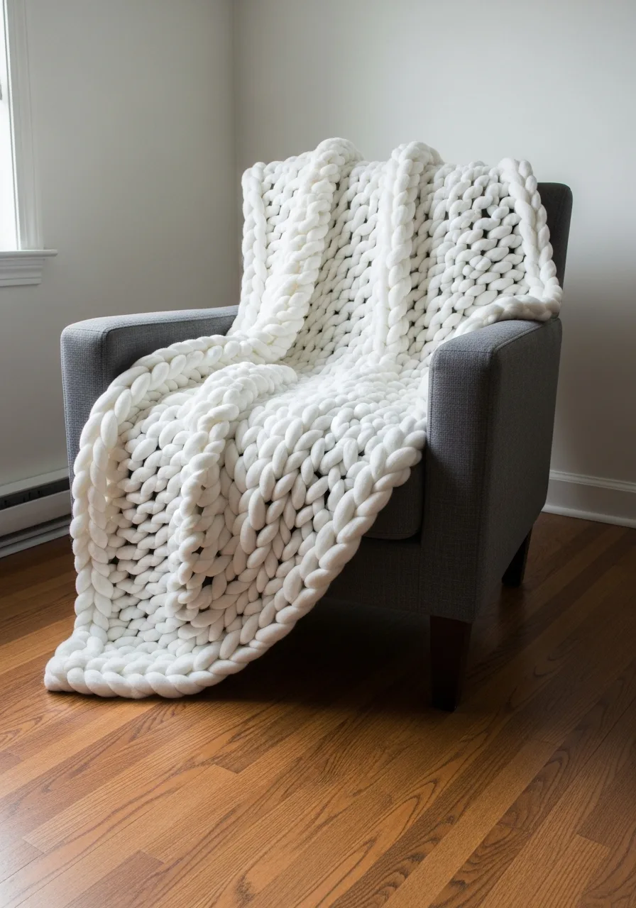 12. Drape Chunky Knit Blankets