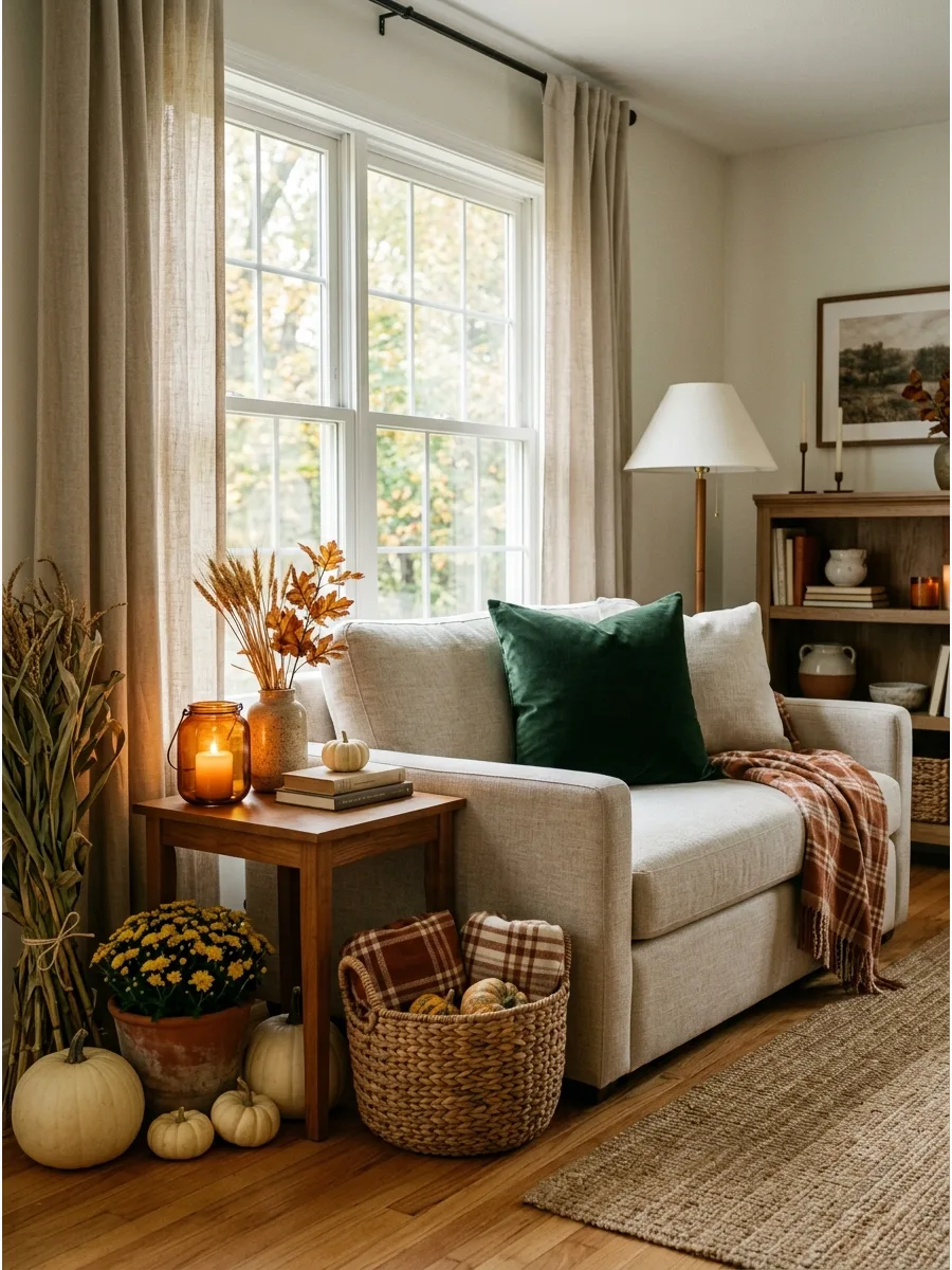 15. Mix Velvet with Natural Linen