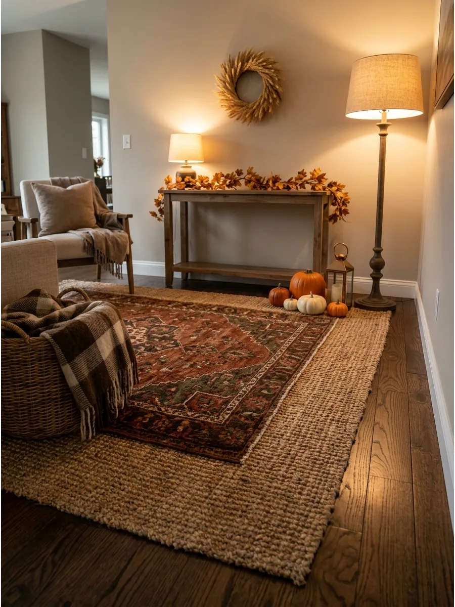17. Layer Two Rugs for Fall