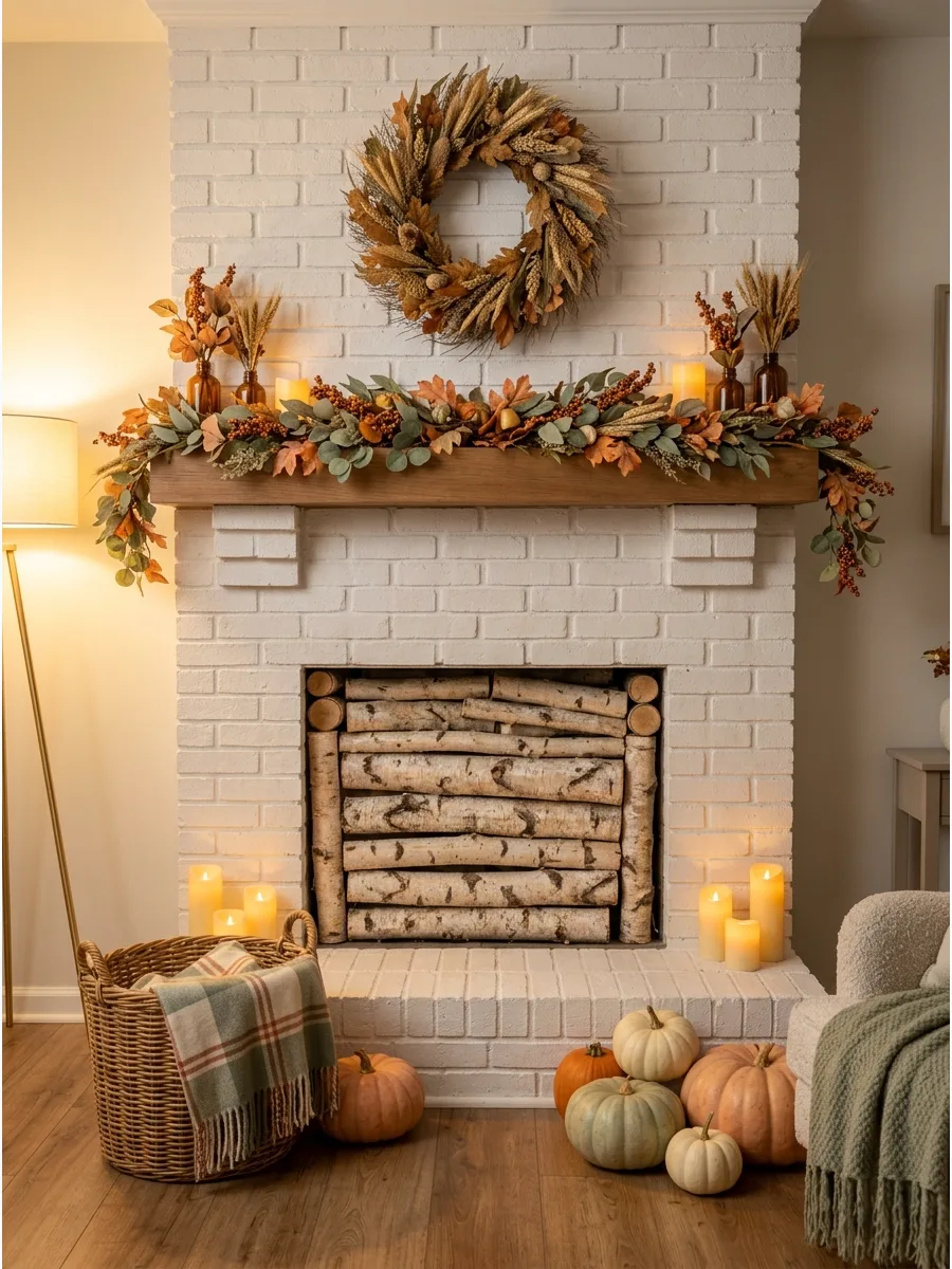 33. Decorate a Nonworking Fireplace