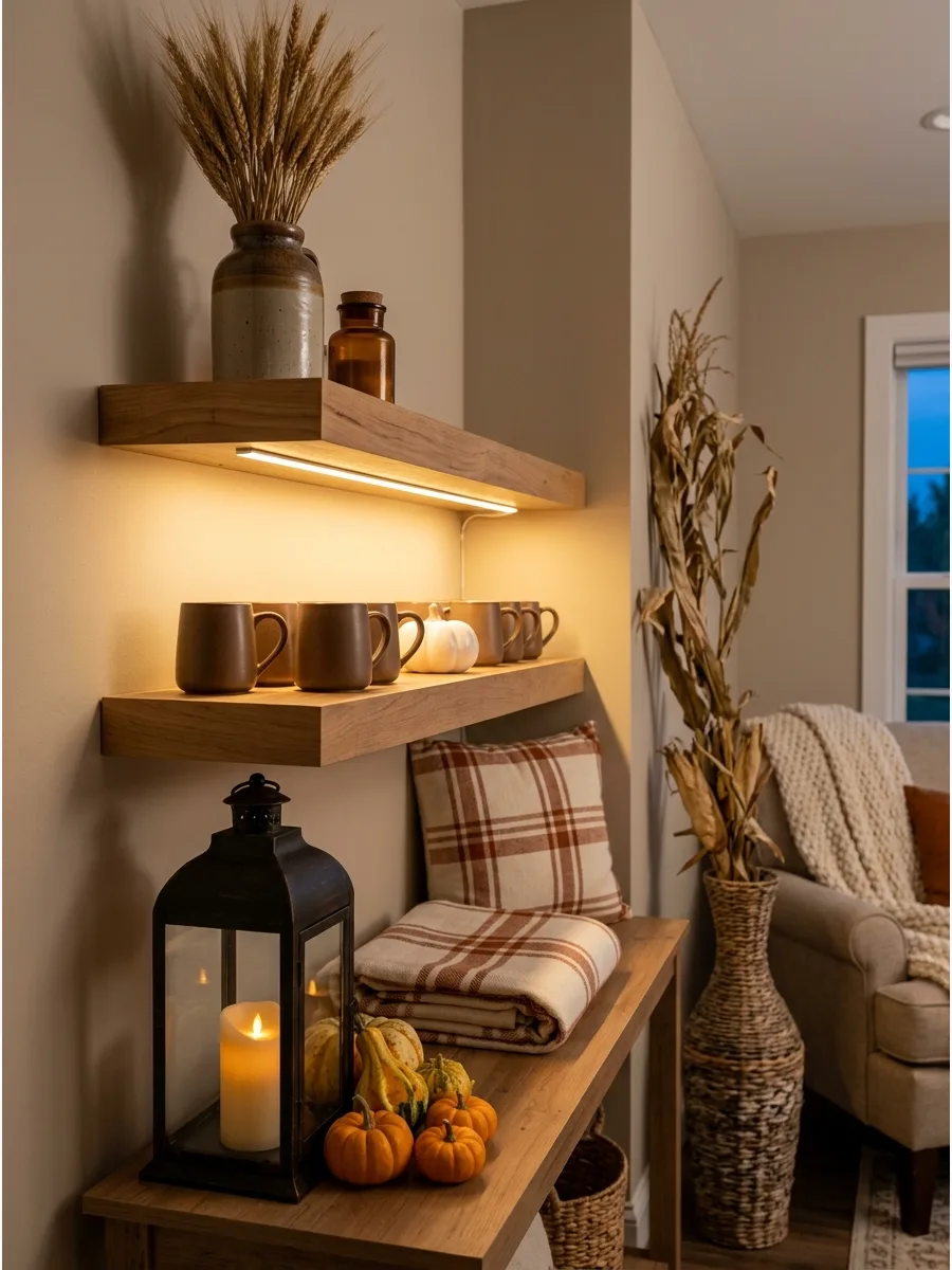 38. Use Warm Under-Shelf Lighting