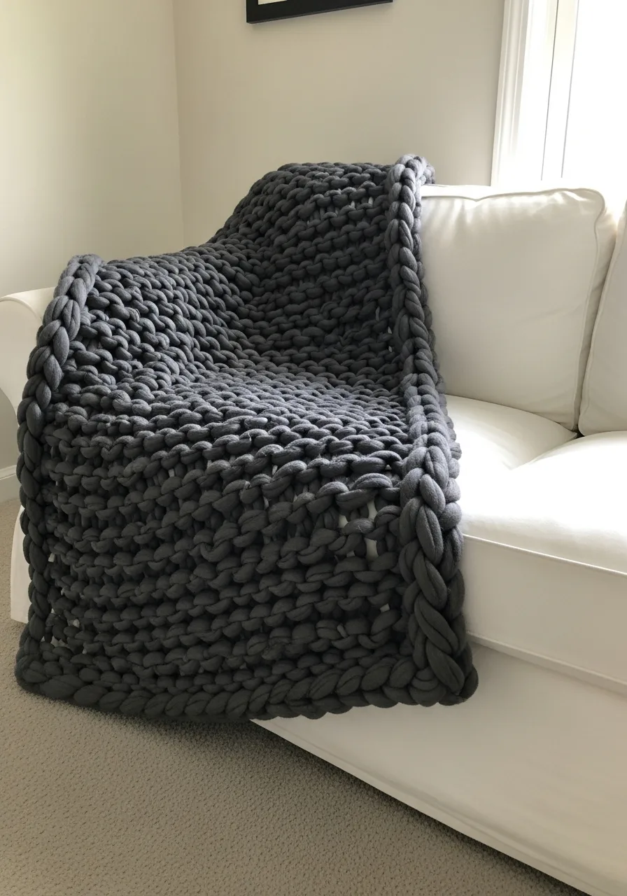 42. Drape Chunky Knit Blankets