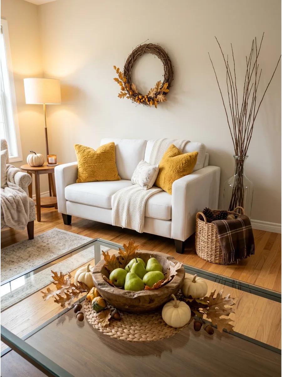 49. Style a Small Living Room for Fall