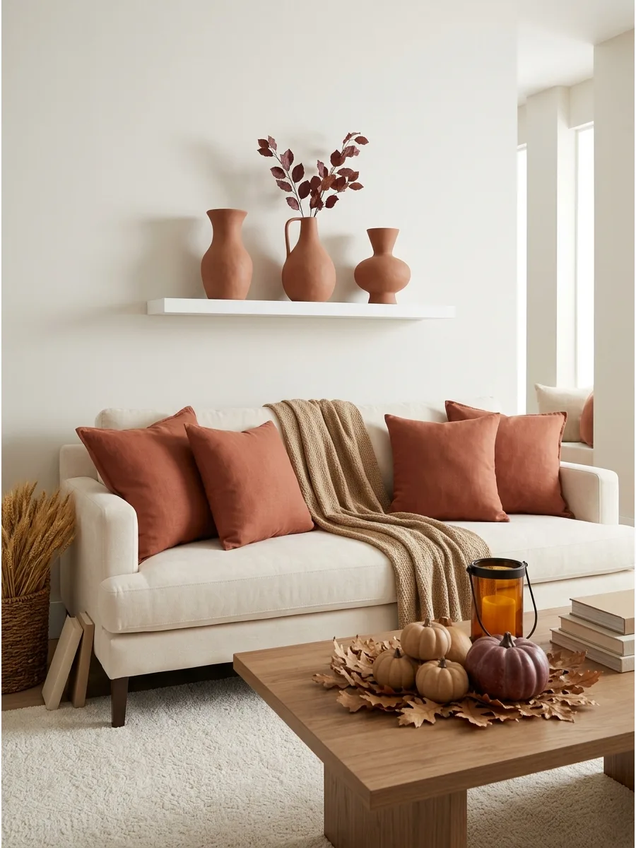 5. Decorate with Terracotta and Cream