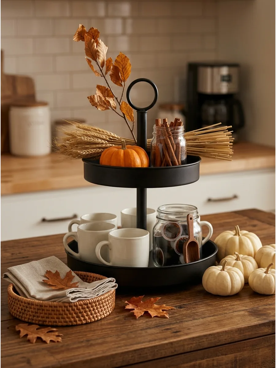 8. Tiered Coffee Bar Tray