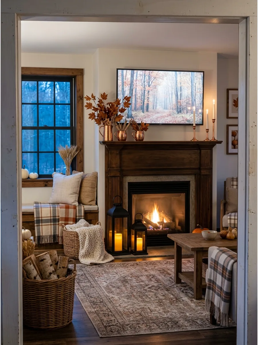15. Copper Accent Mantel
