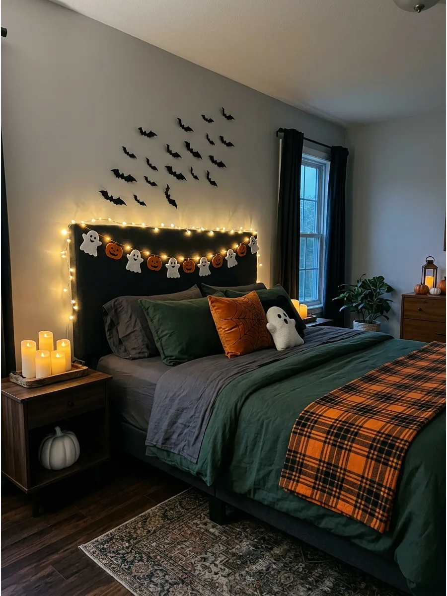 12. Subtle Halloween Bedding