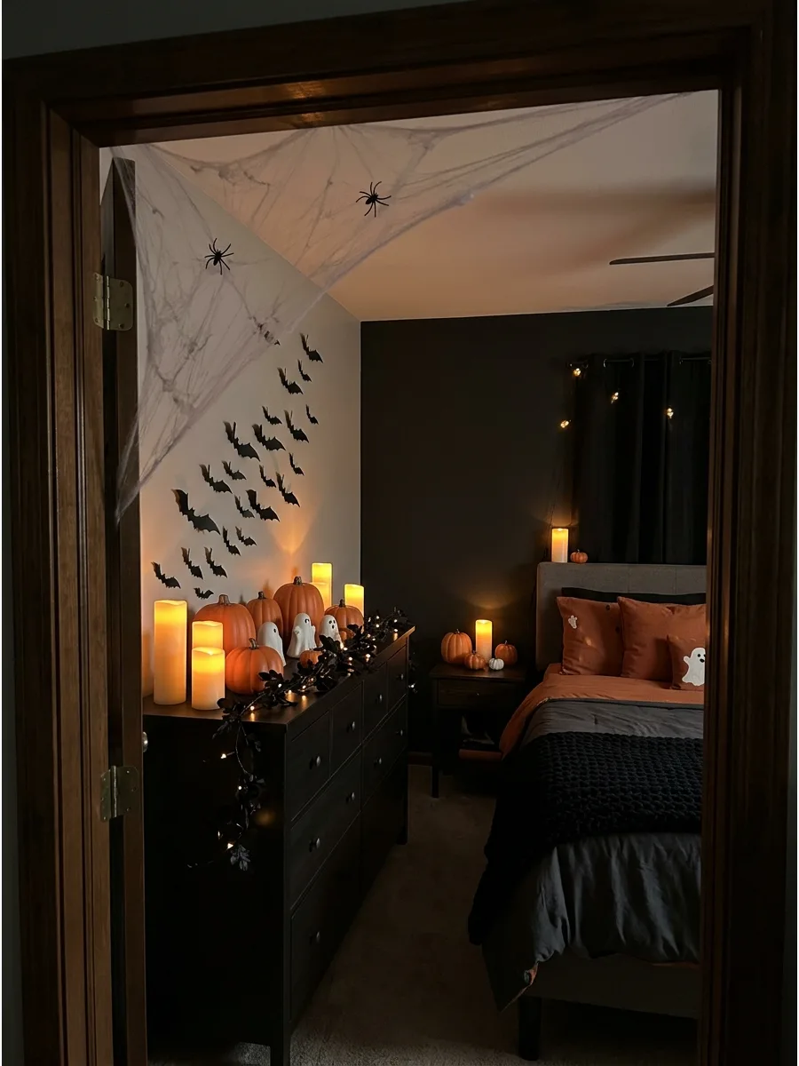 26. Removable Spiderweb Wall Corner