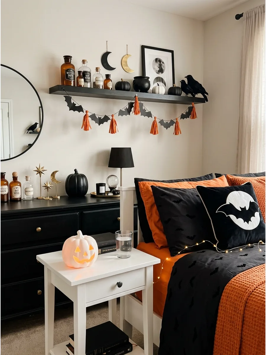 35. Glowing Pumpkin Nightstand