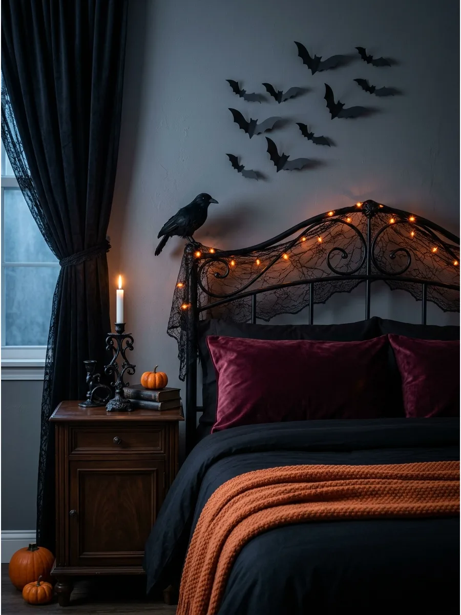 4. Gothic Victorian Halloween Bedroom