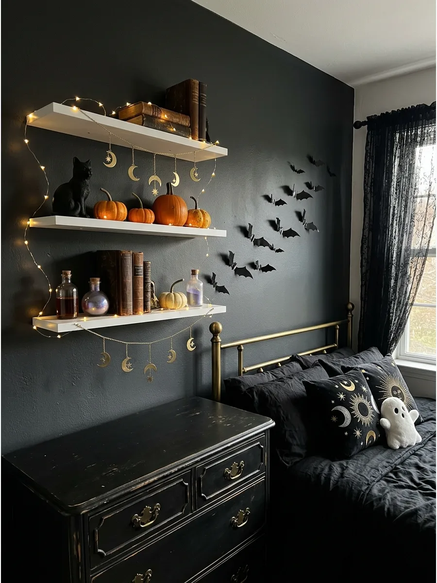 41. Halloween Floating Shelves