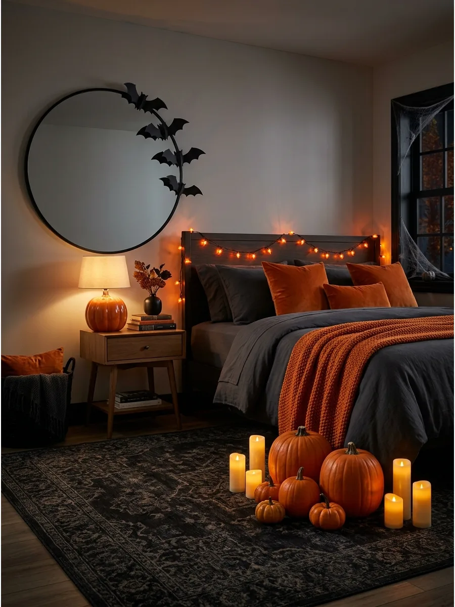 43. Halloween Mirror Decorations