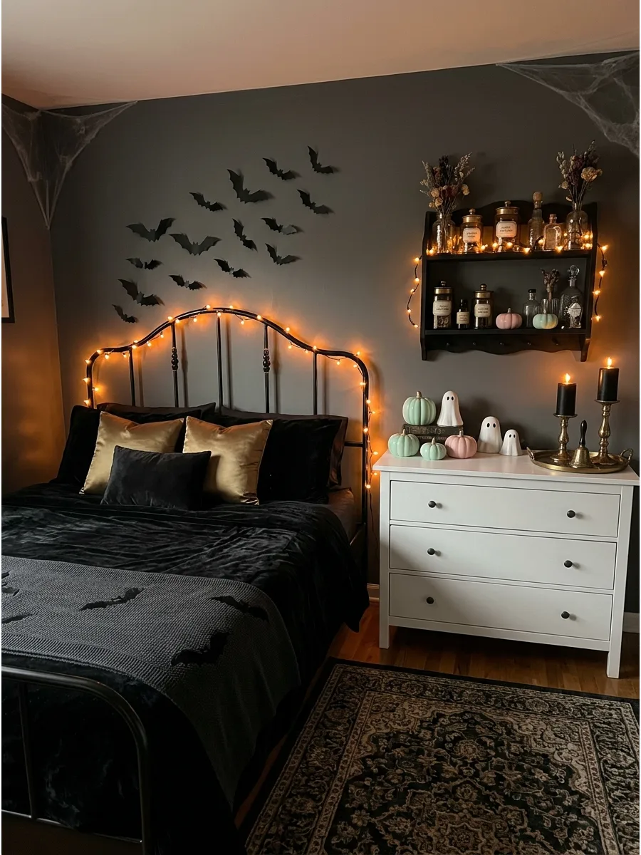 5. Cute Pastel Halloween Bedroom