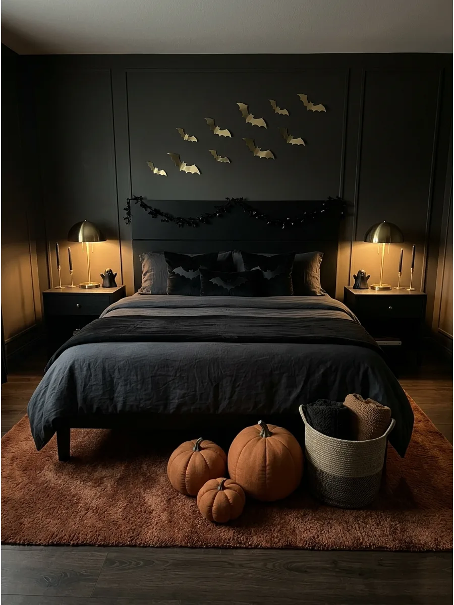 9. Cozy Pumpkin-Patch Bedroom