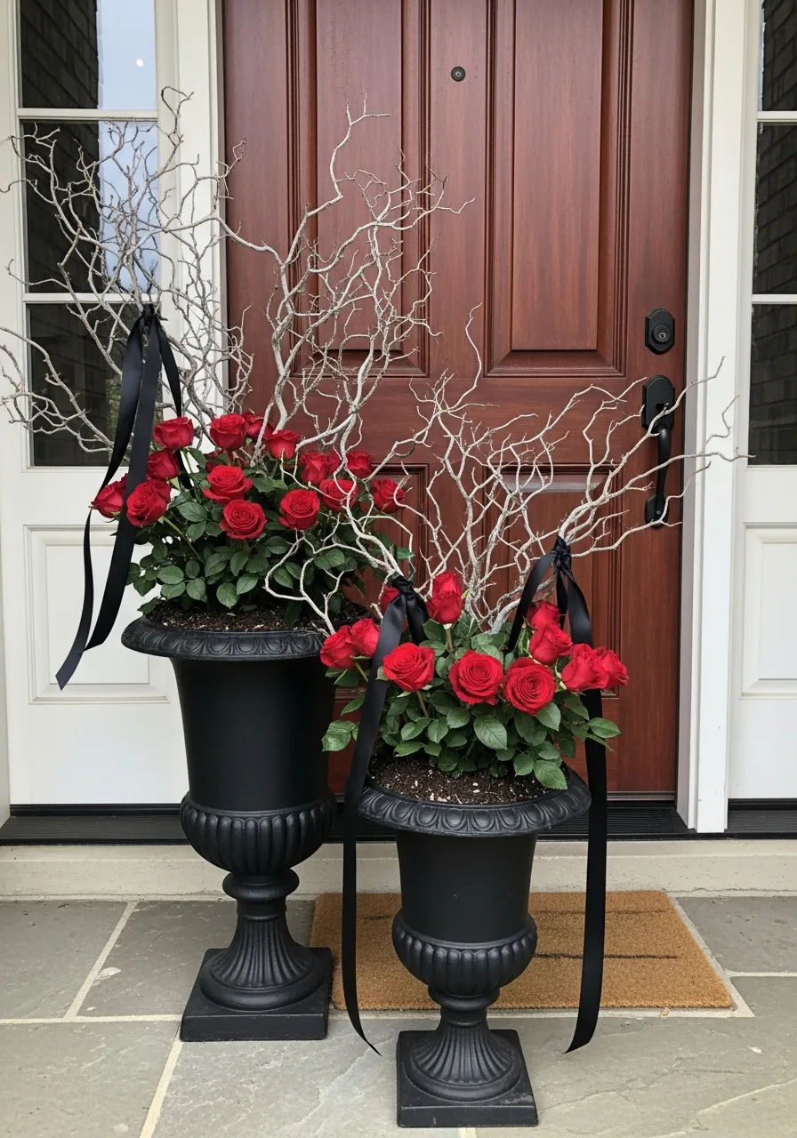 12. Burgundy Gothic Entrance