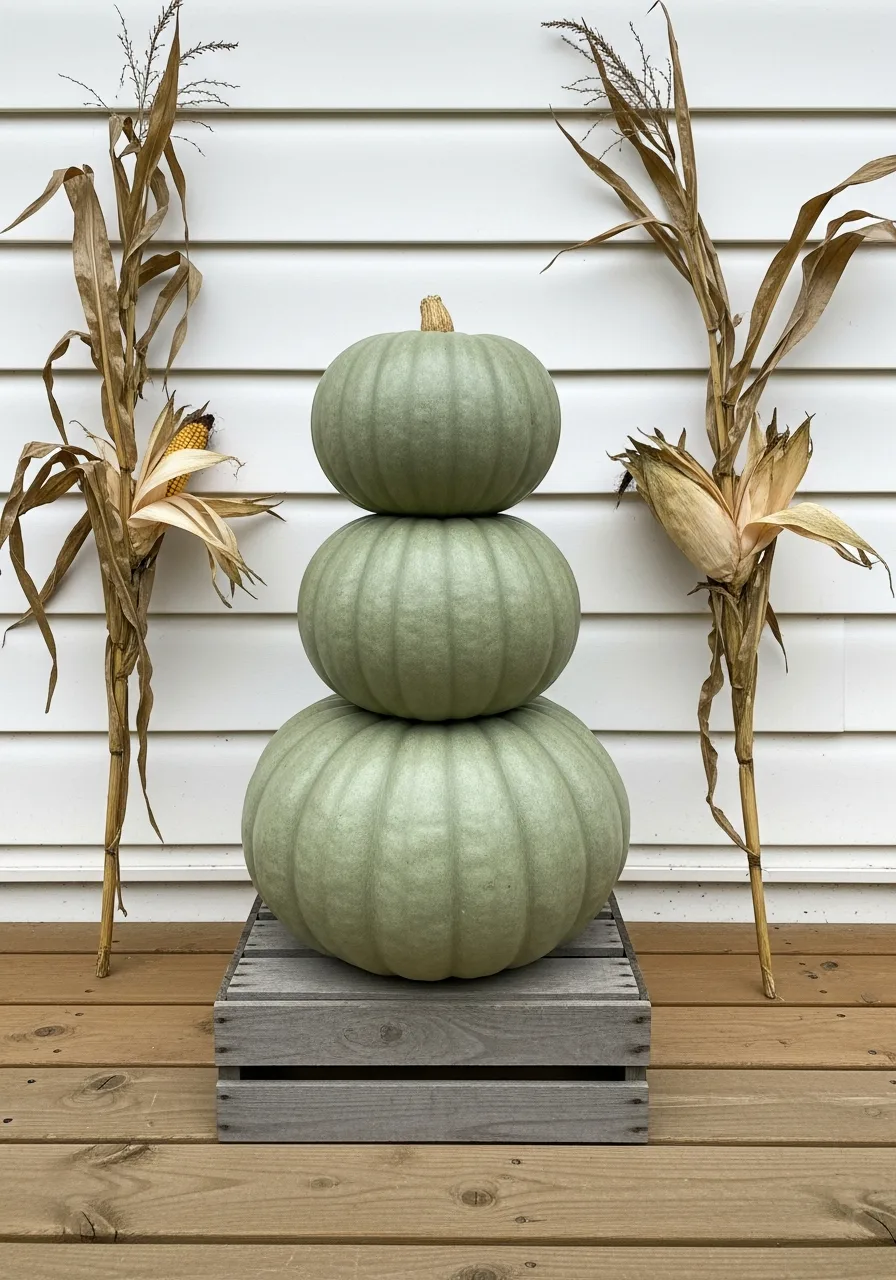 16. Layered Heirloom Pumpkin Porch