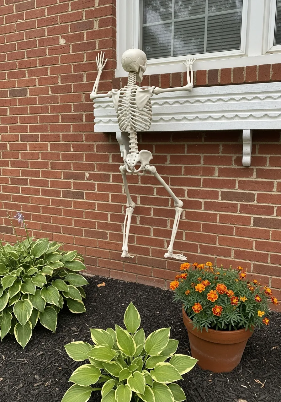 19. Skeletons Climbing the Porch
