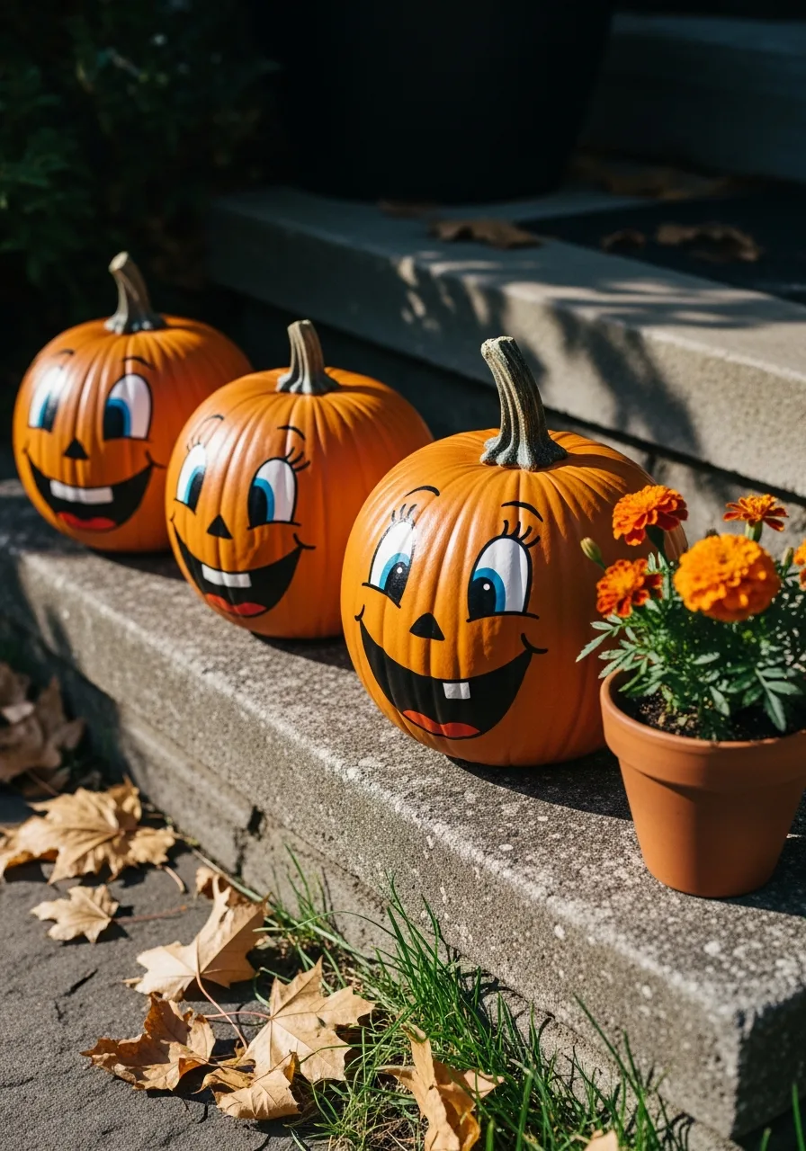 32. Retro Pumpkin-Face Display