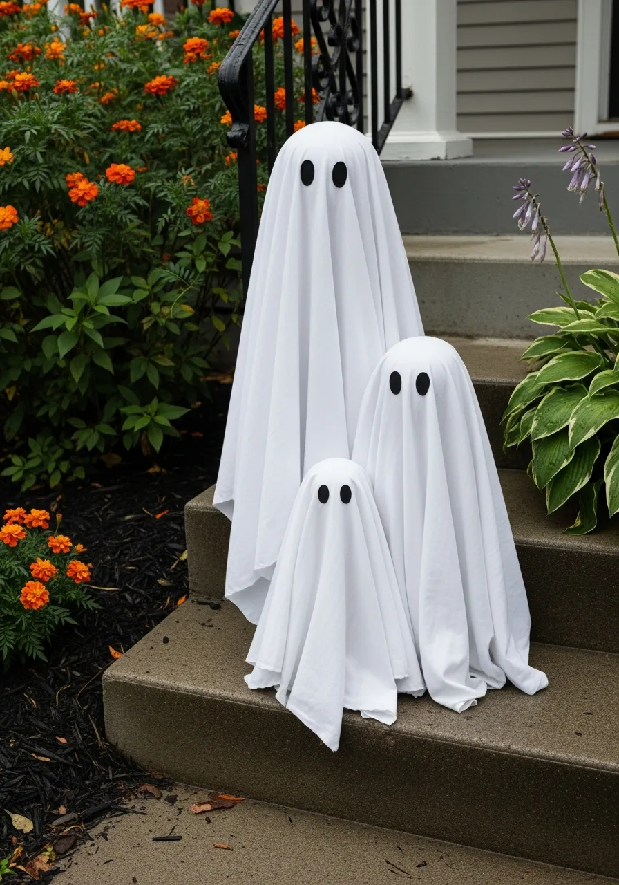 39. Ghost Family on Steps