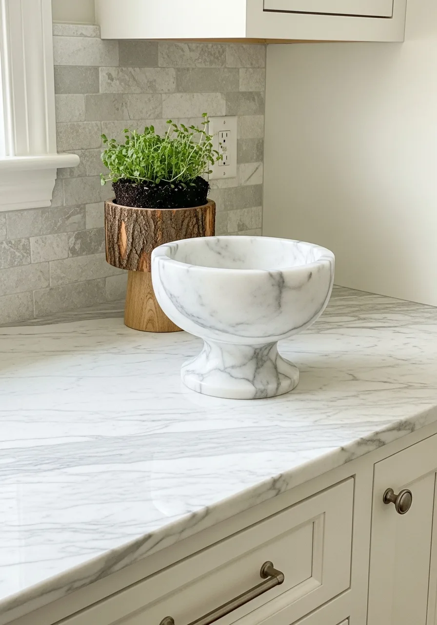 14. Footed Marble Bowl