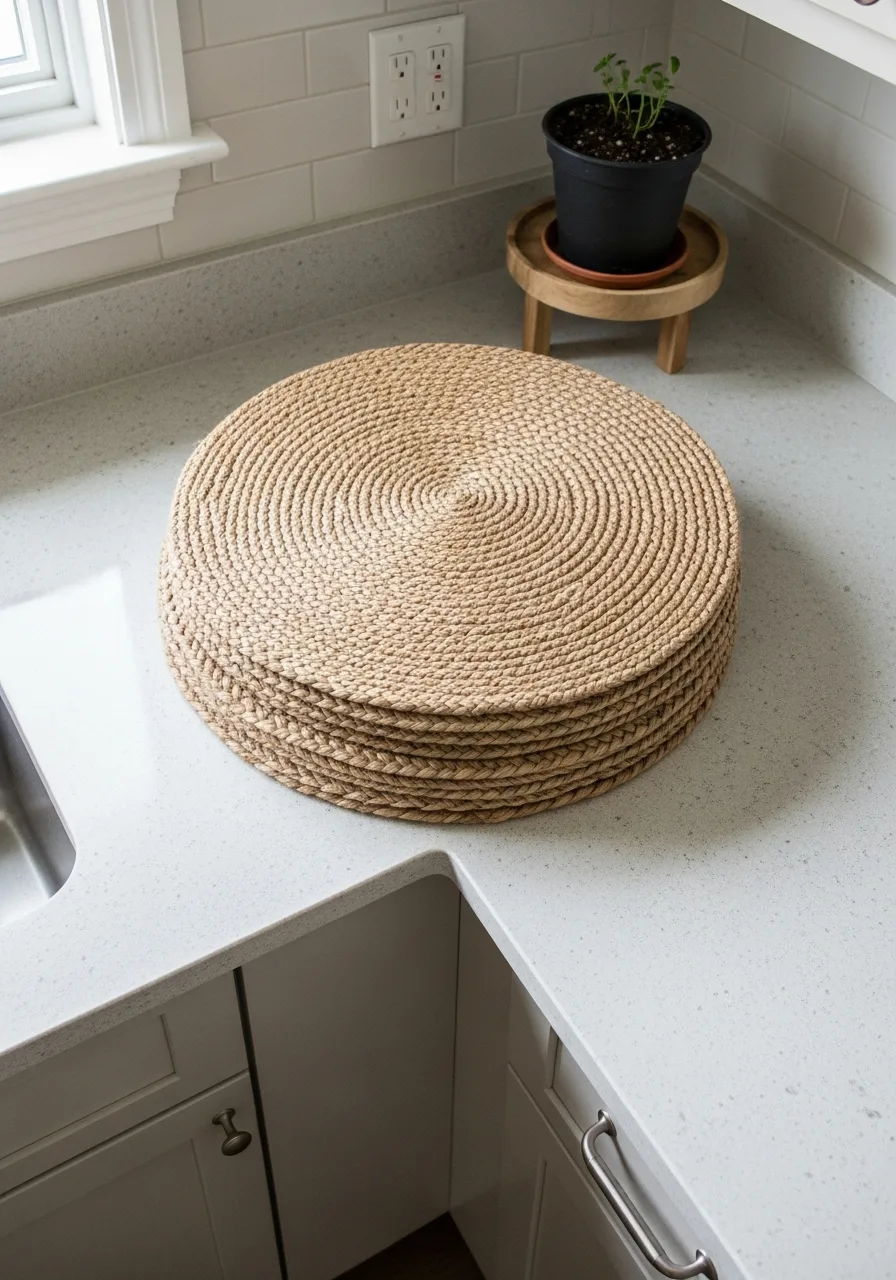 28. Woven Placemat Pile