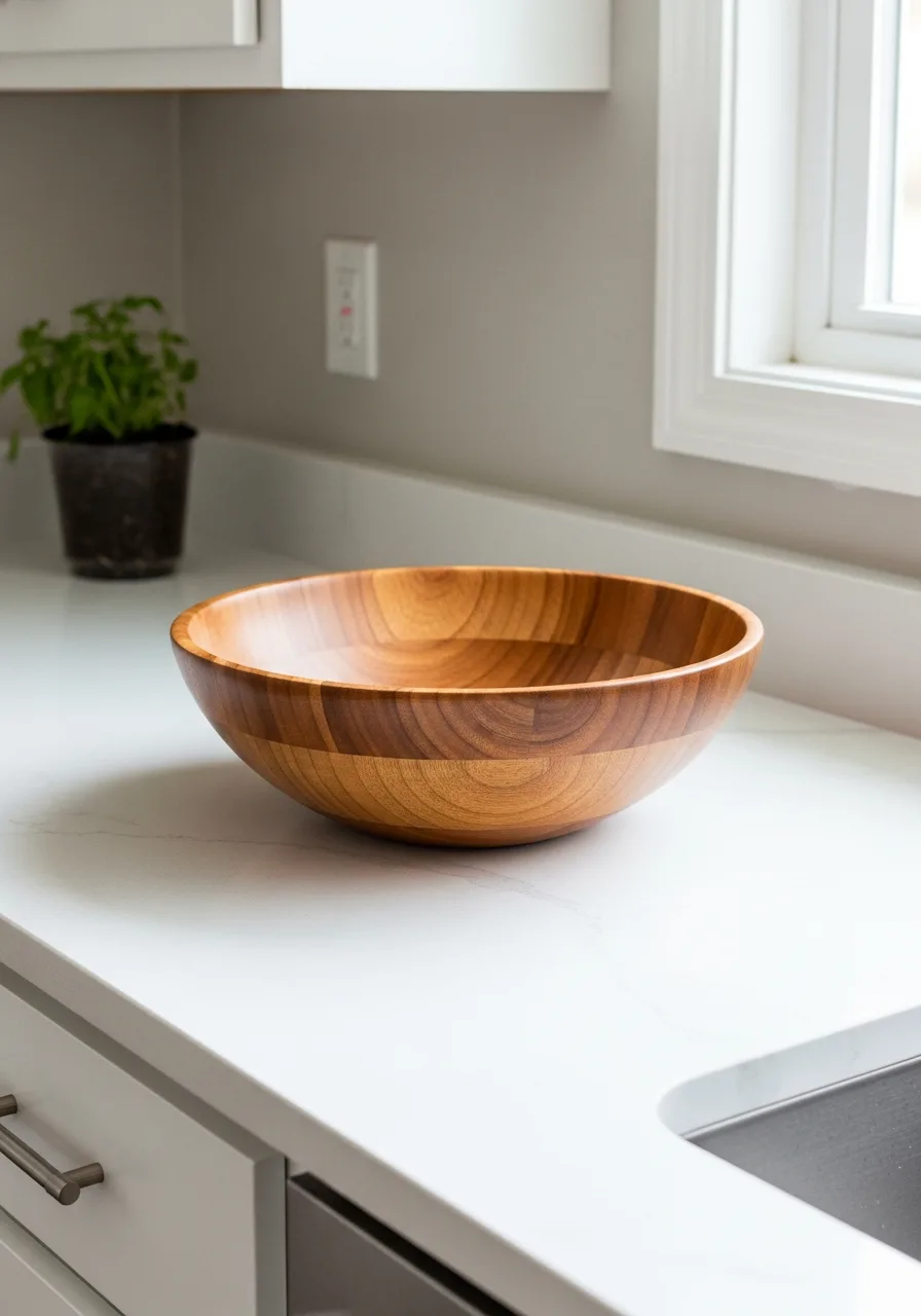 38. Large Wood Salad Bowl