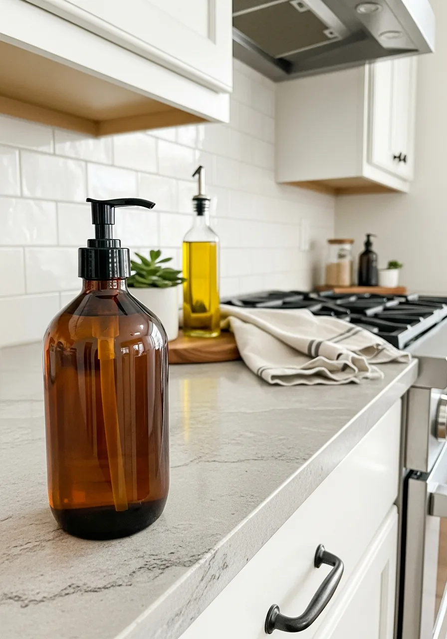 39. Amber Glass Soap Bottle