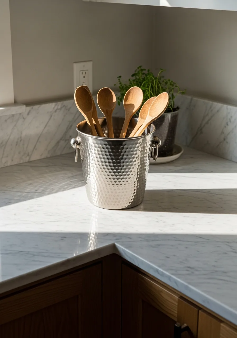 43. Hammered Metal Ice Bucket