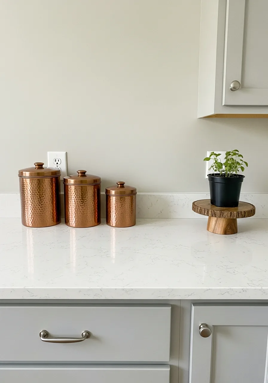 46. Hammered Copper Canisters