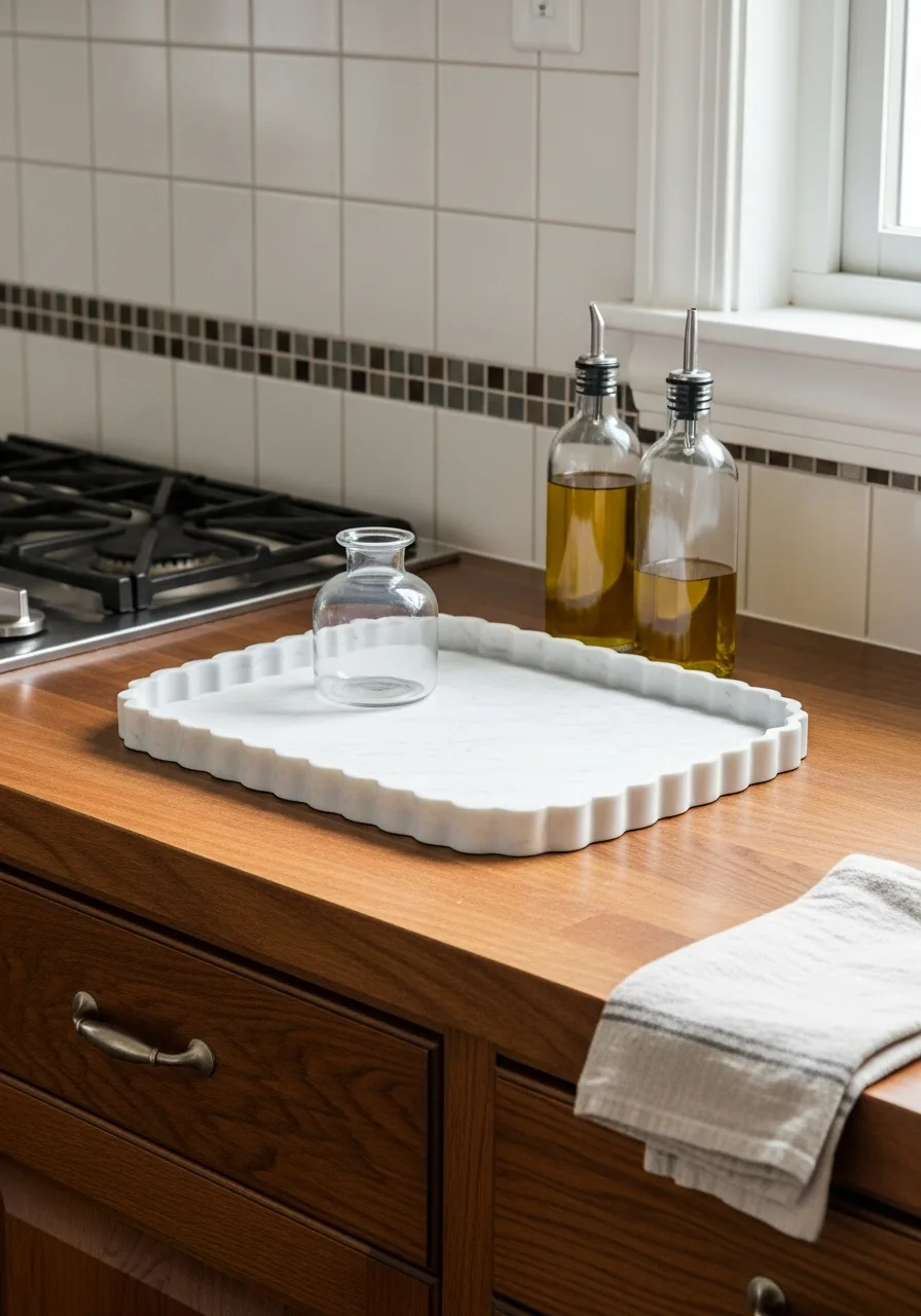 56. Scalloped Edge Stone Tray