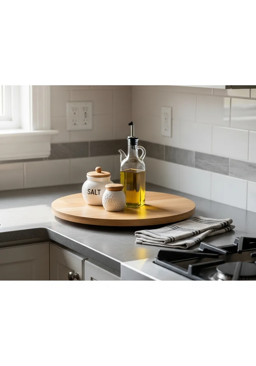 73. Round Wood Lazy Susan