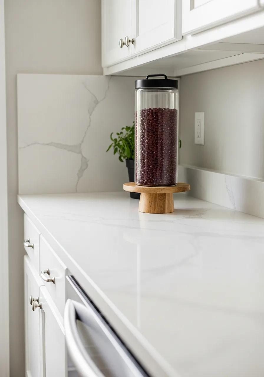 77. Glass Bean Storage Jar