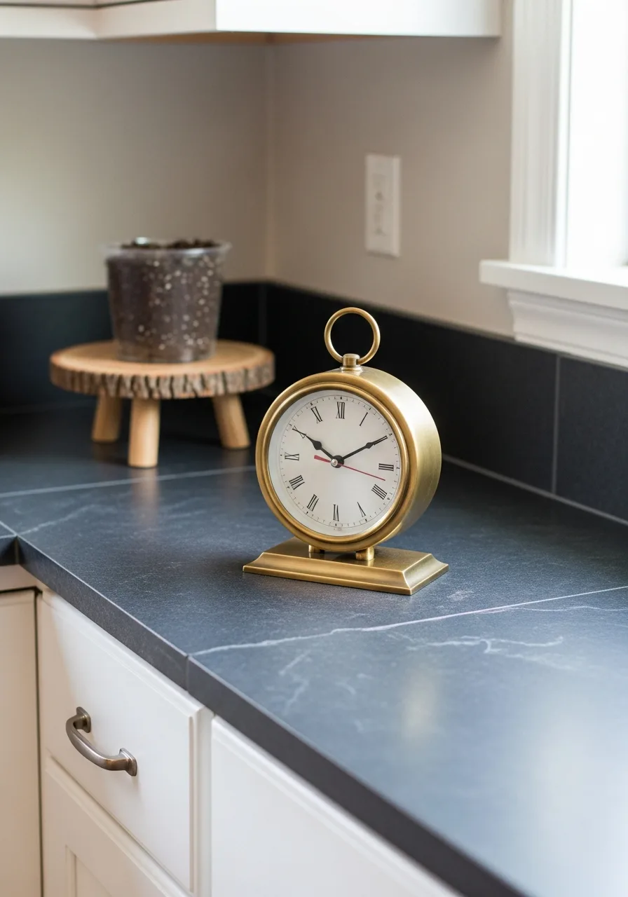 81. Small Brass Desk Clock