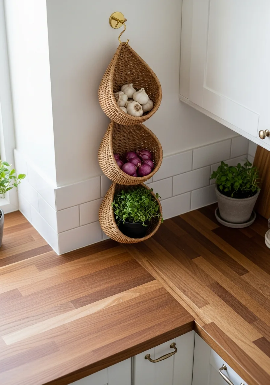 82. Vertical Woven Produce Storage