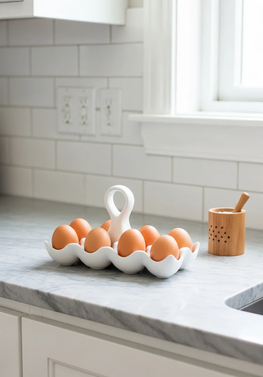 92. Sculptural Ceramic Egg Storage
