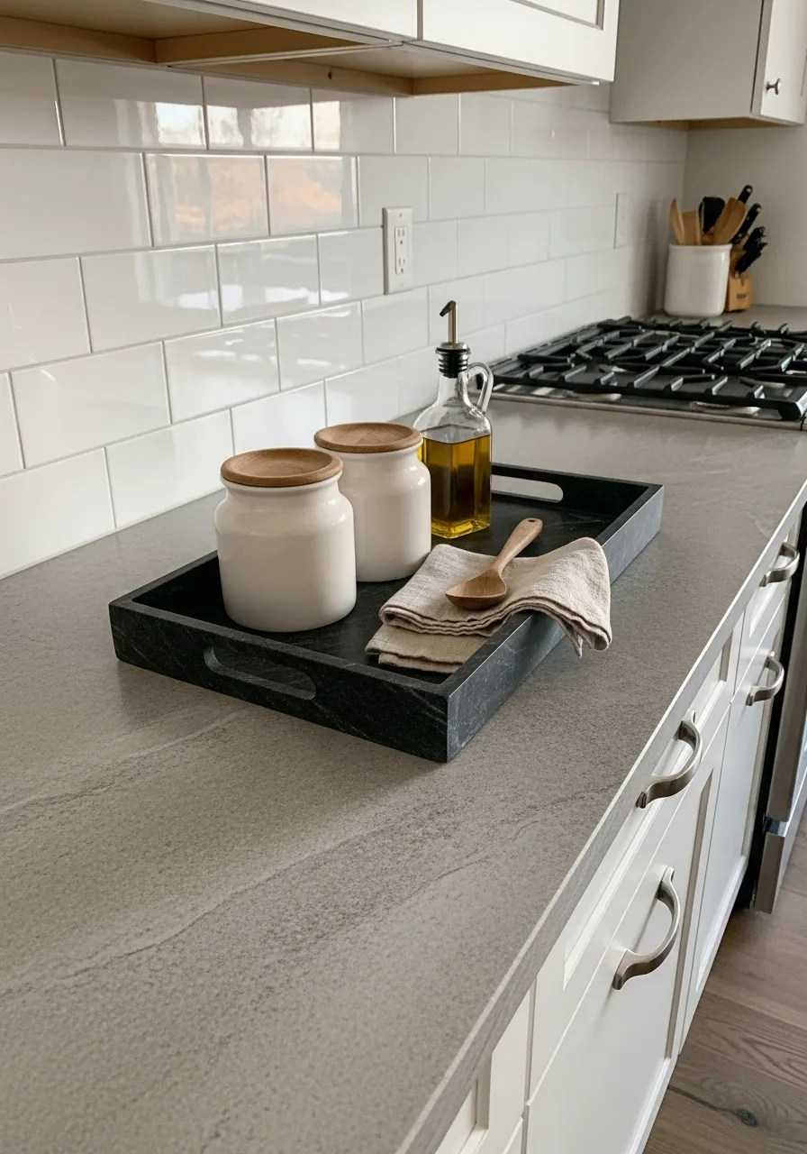 96. Dark Soapstone Rectangular Tray
