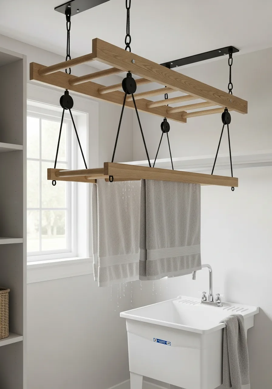 13. Ceiling Mounted Drying Rack