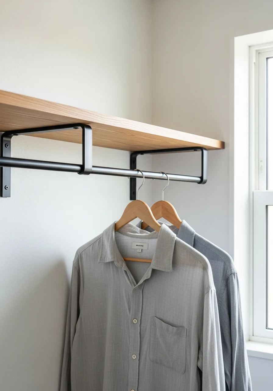 15. Hanging Rail Under Shelf