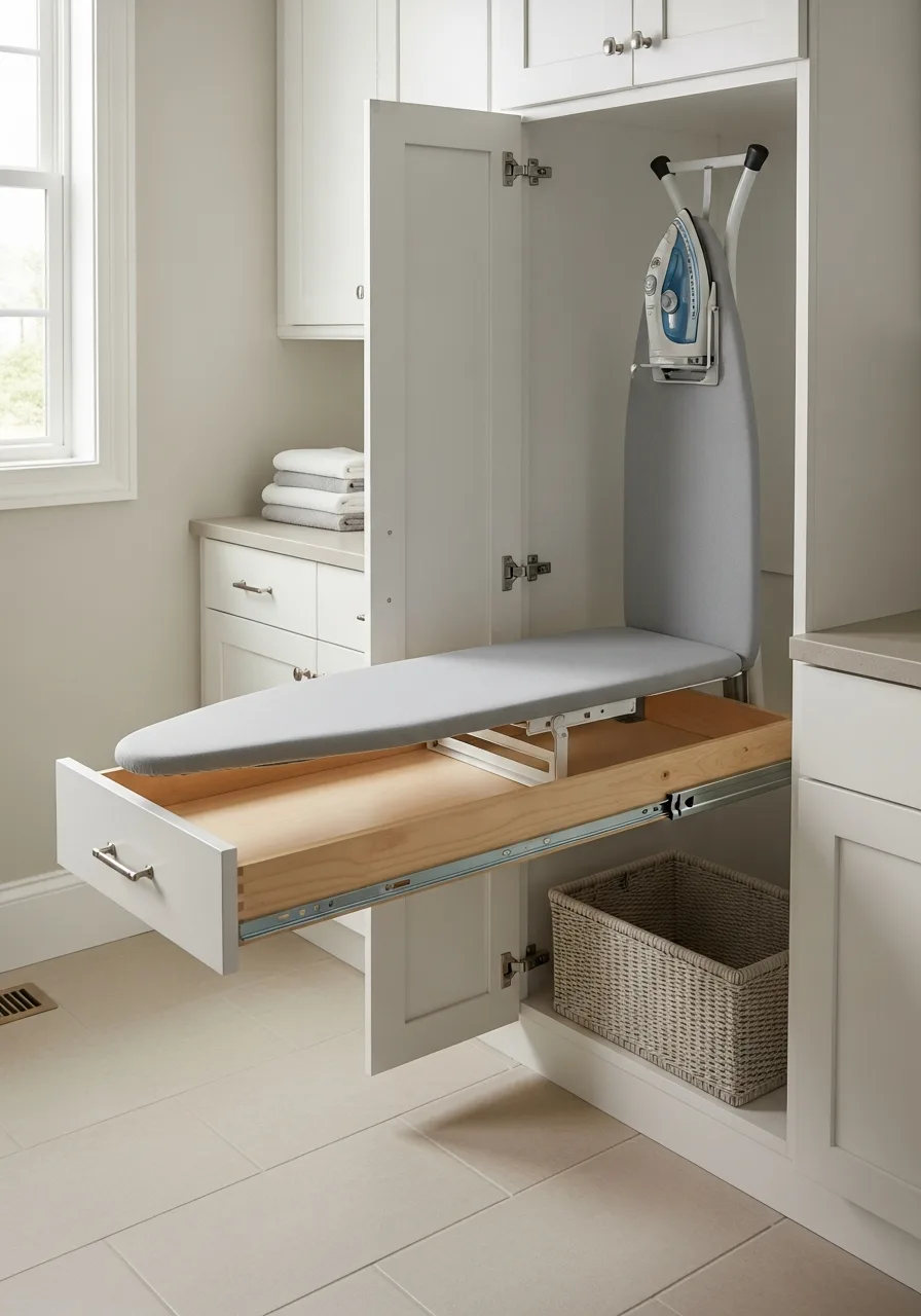 18. Hidden Slide-Out Ironing Station