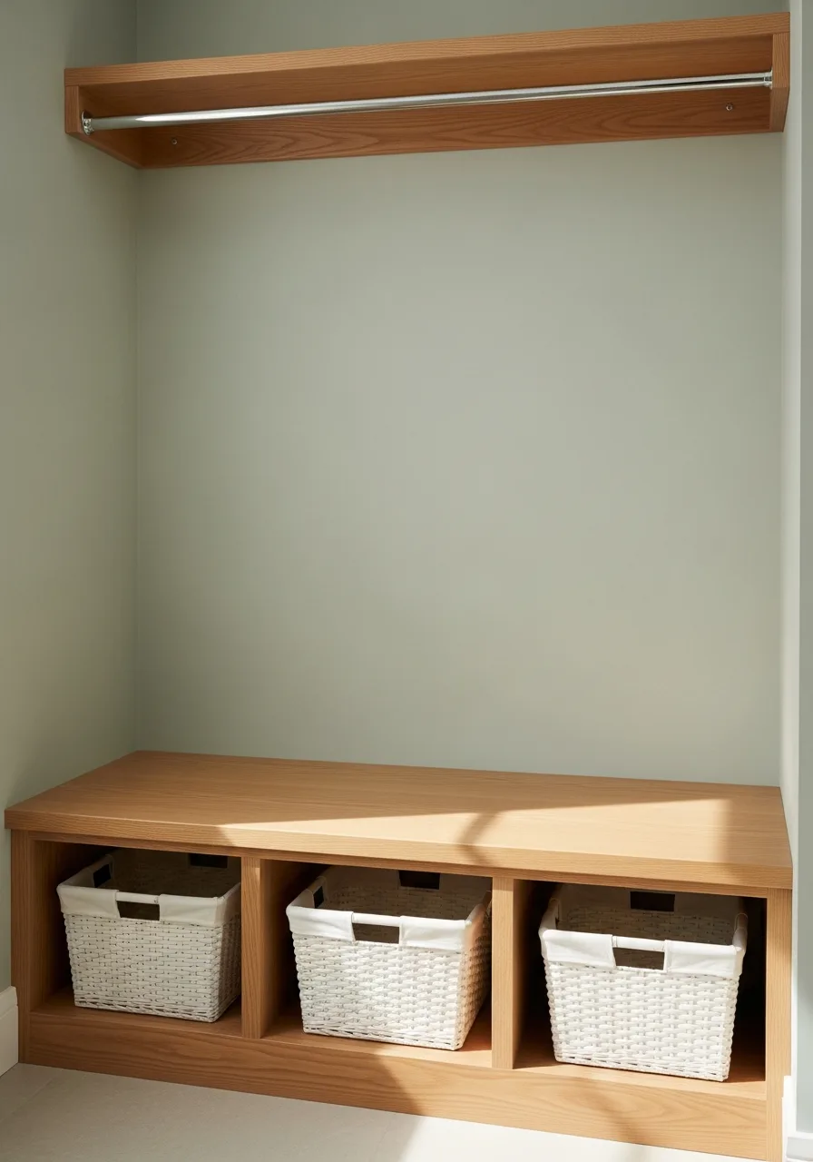 37. Integrated Laundry Bench Seating