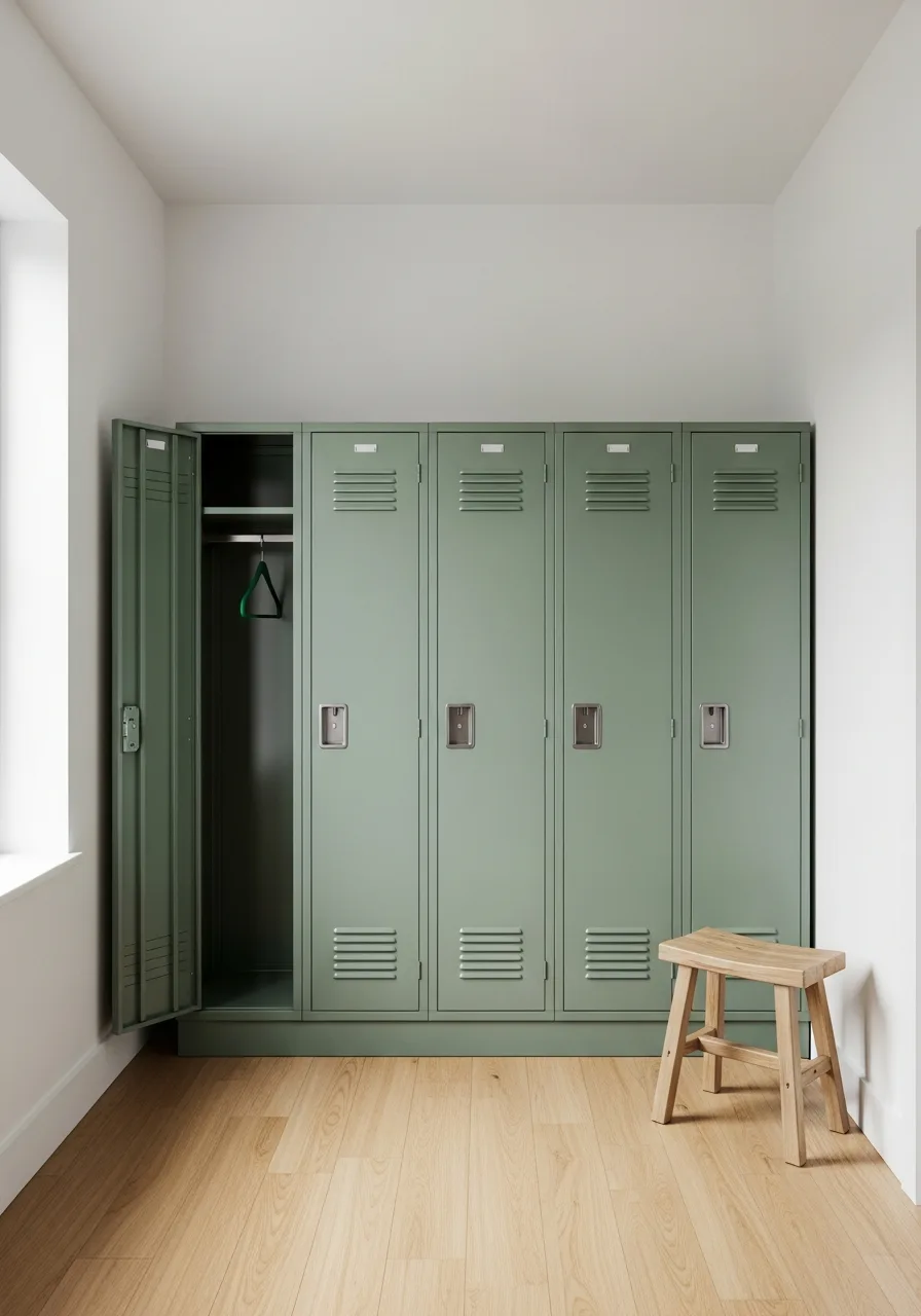 38. Ventilated Metal Locker Storage