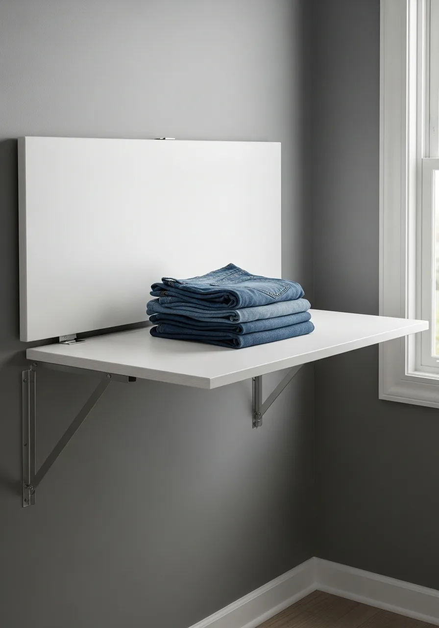 40. Fold-Away Laundry Counter