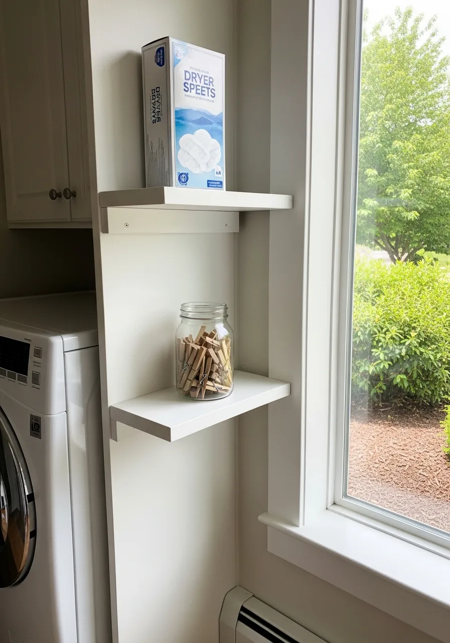 46. Laundry Closet Side Shelves