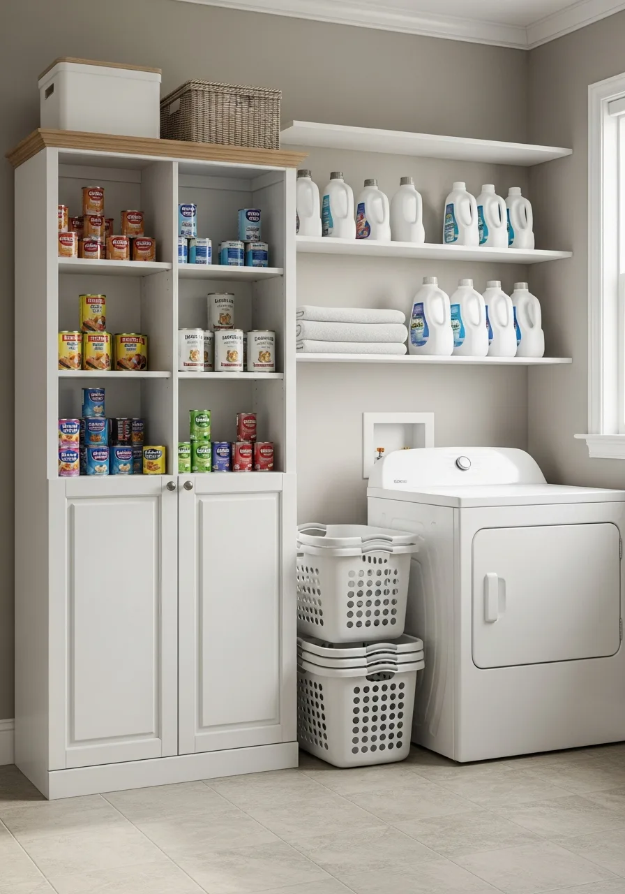 49. Laundry and Pantry Storage Wall