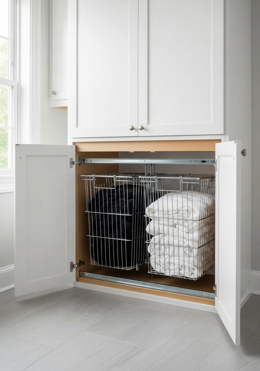 6. Double Pull Out Hamper