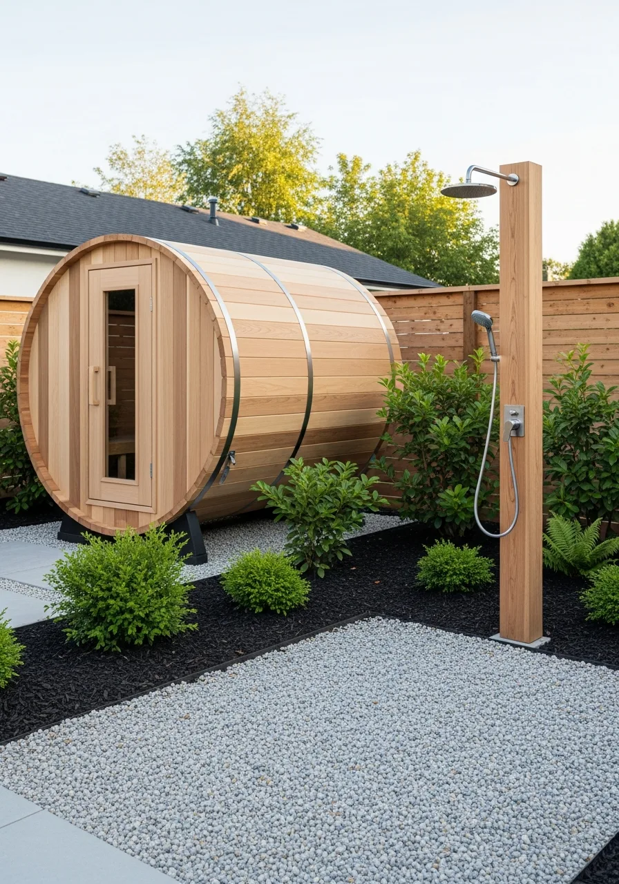 22. Spa-Inspired Sauna and Shower