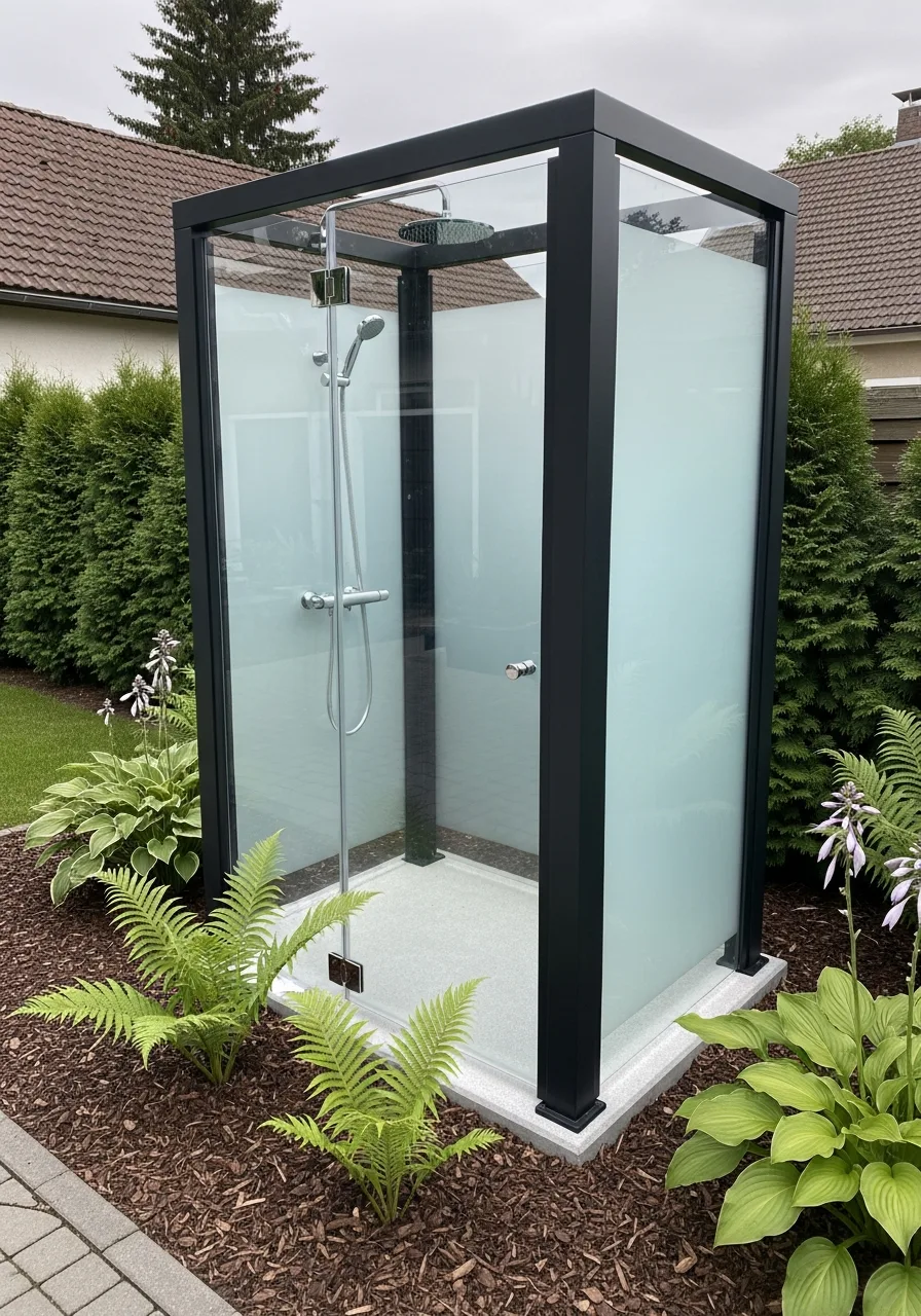 25. Modern Metal-Framed Enclosure