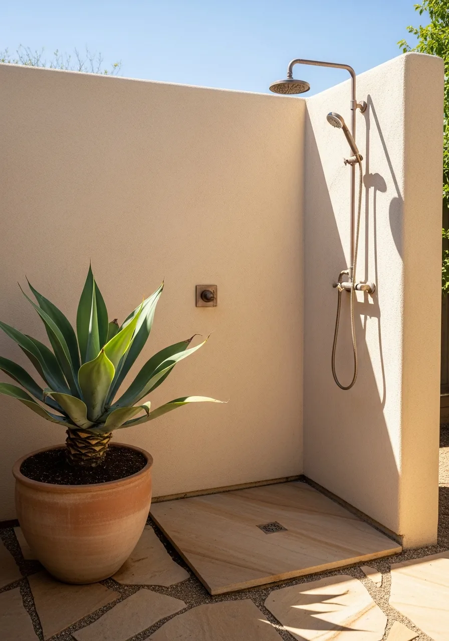 31. Desert Inspired Outdoor Shower
